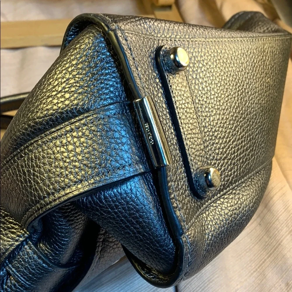Coach leather gunmetal pocketbook EUC no strap